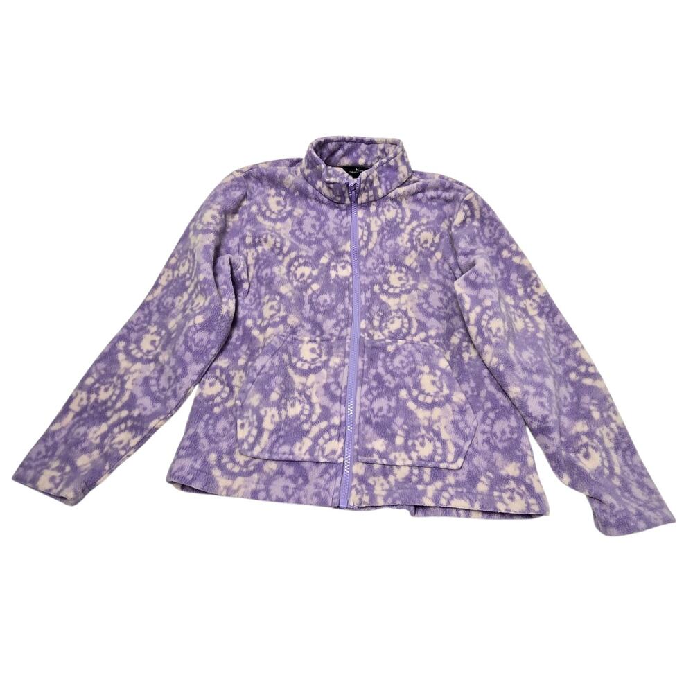 eddie bauer kids fleece jacket M(10-12) Lilac & White